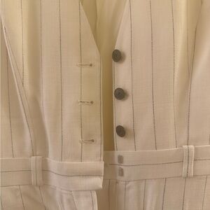 ba&sh “EDO” White Striped Jumpsuit